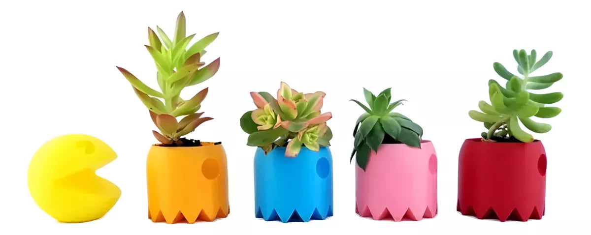 Maceta Para Suculentas O Cactus Modelo Pac Man
