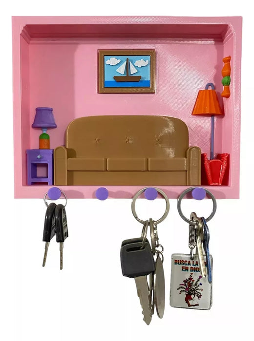 Cuadro Porta Llaves Los Simpson