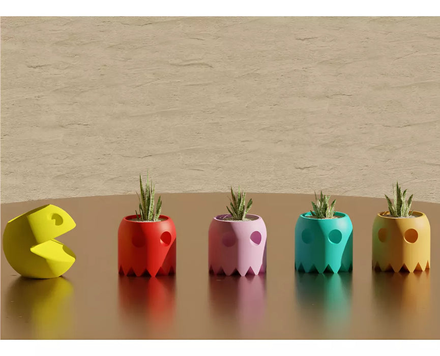 Maceta Para Suculentas O Cactus Modelo Pac Man