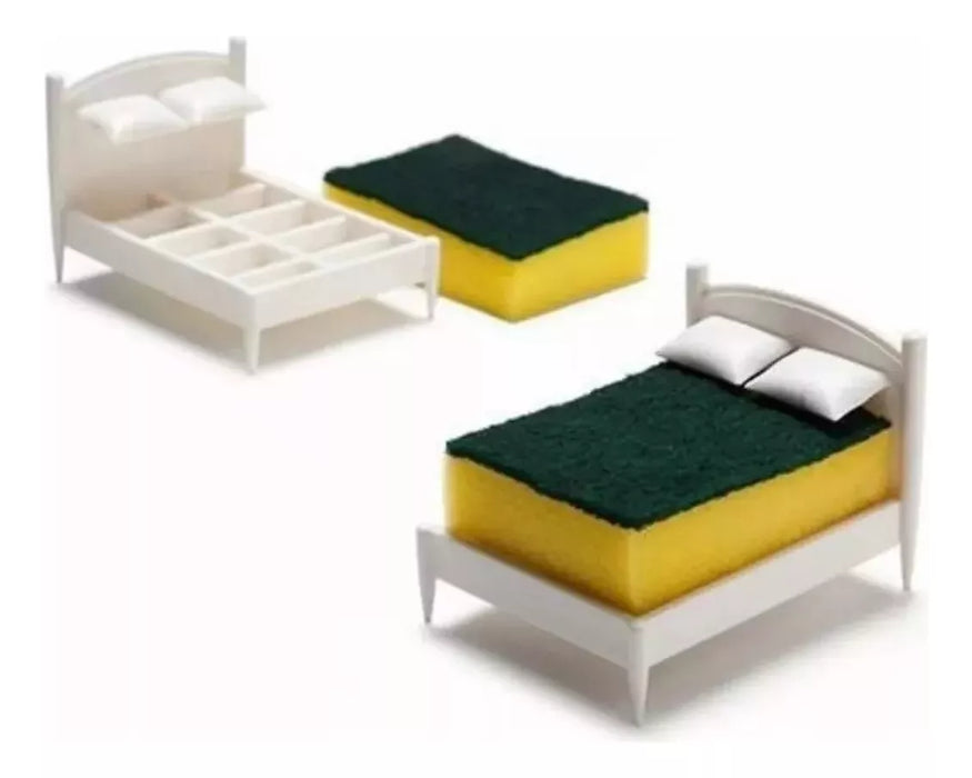 Porta Esponja En Forma De Cama