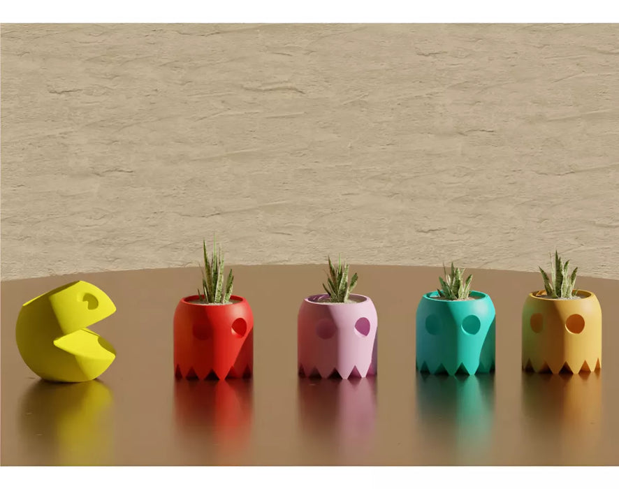 Maceta Para Suculentas O Cactus Modelo Pac Man