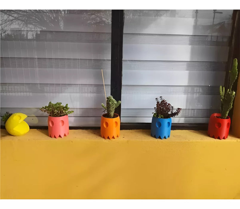 Maceta Para Suculentas O Cactus Modelo Pac Man