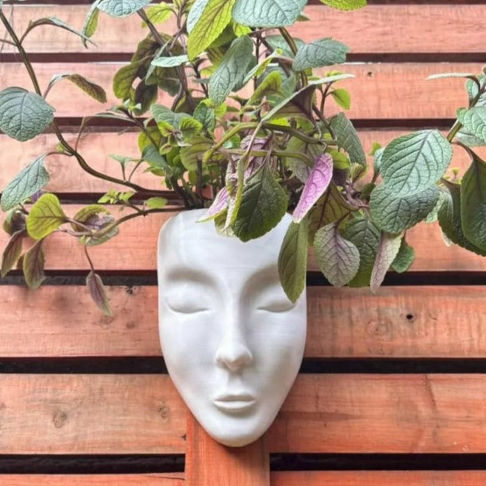 Maceta Rostro Mujer Colgante