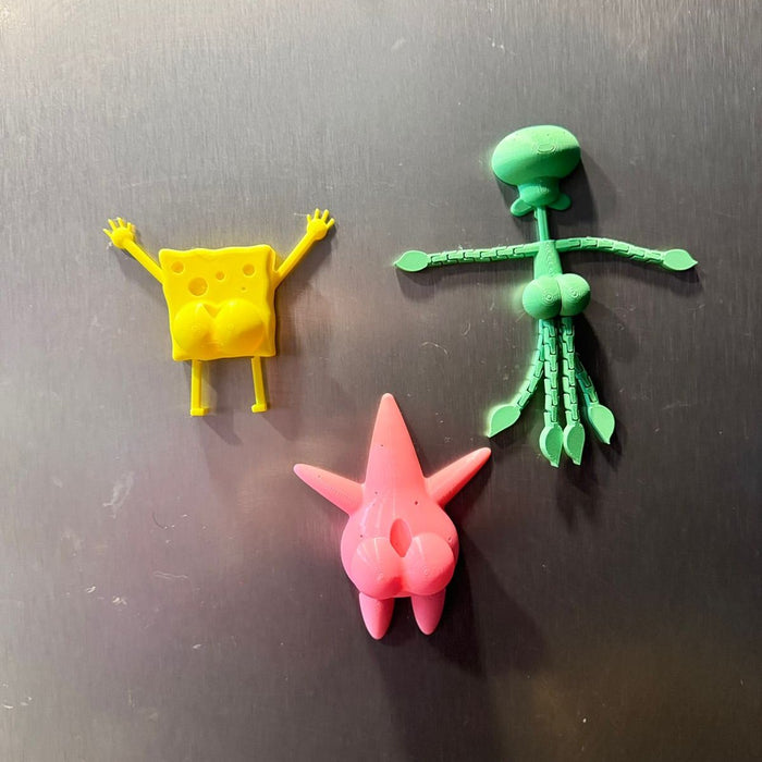 Pack Imanes Fondo de Bikini (Bob, Patricio y Calamardo )