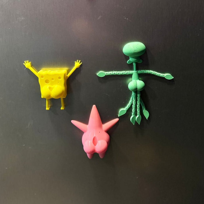 Pack Imanes Fondo de Bikini (Bob, Patricio y Calamardo )