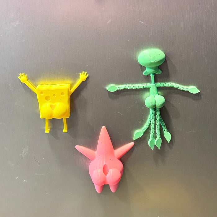 Pack Imanes Fondo de Bikini (Bob, Patricio y Calamardo )