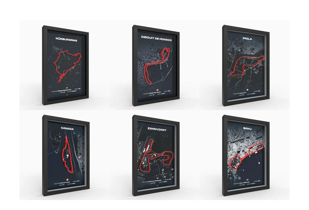 Poster 3D de las pistas de Formula 1