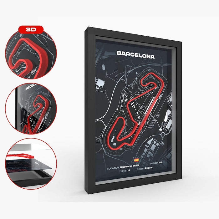 Poster 3D de las pistas de Formula 1