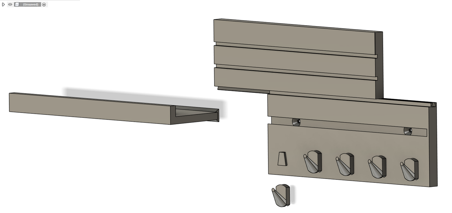 Portallaves Modular con Repisa – Organizador de Entrada de Pared
