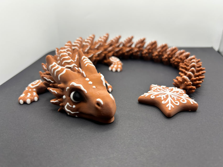 Dragón Jengibre Articulado 3D – Figura Flexible Decorativa