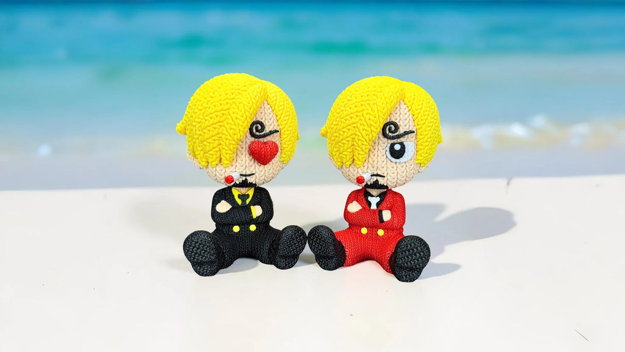 Figura Sanji efecto Crochet - One Piece impreso en 3D Chile - Figura decorativa personalizada impresa en 3D