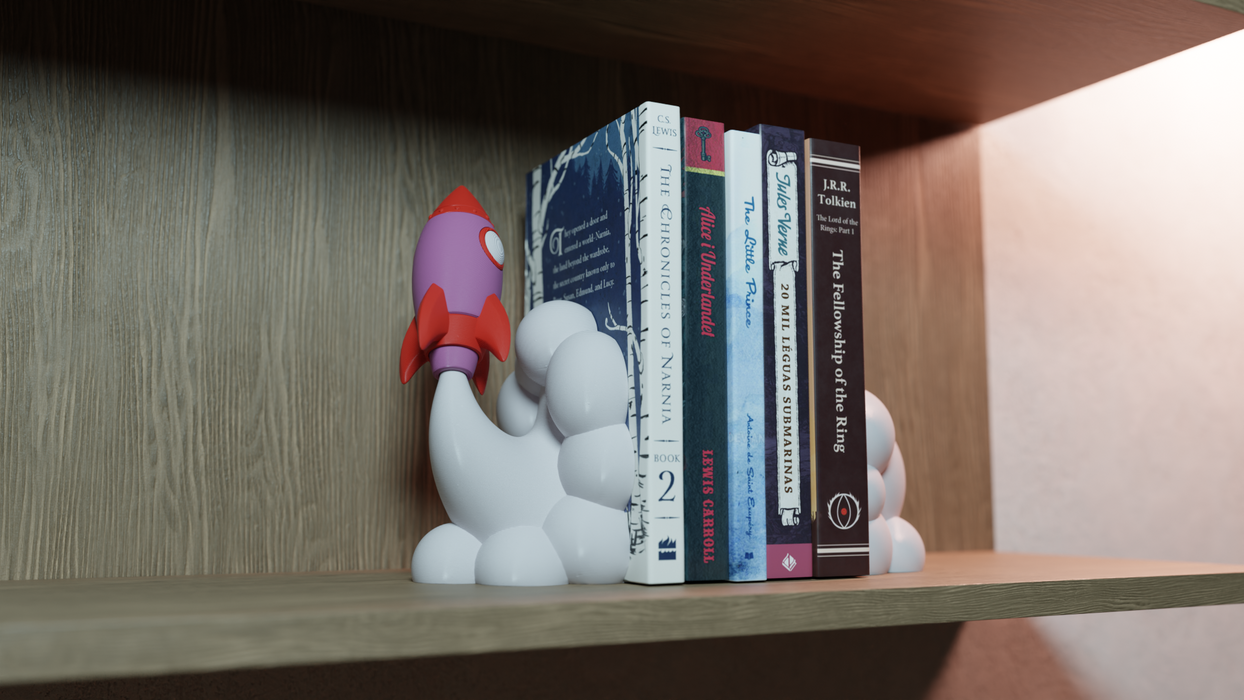Sujetador de Libros de Cohete