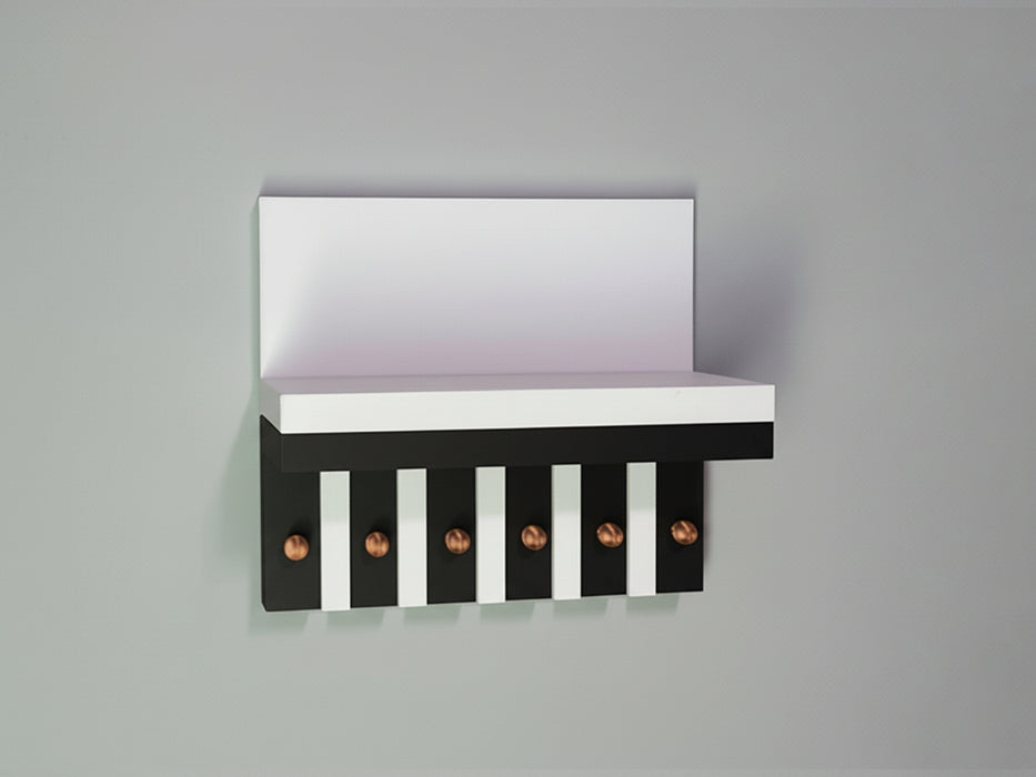 🔑 Porta Llaves con Repisa — Estilo Minimalista