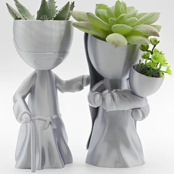 Maceta María y José impreso en 3D Chile - Figura decorativa personalizada impresa en 3D
