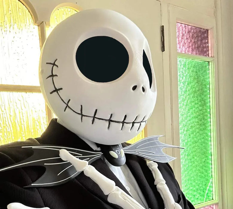 Máscara Jack Skellington Cabeza Completa Cosplay Impresa 3D