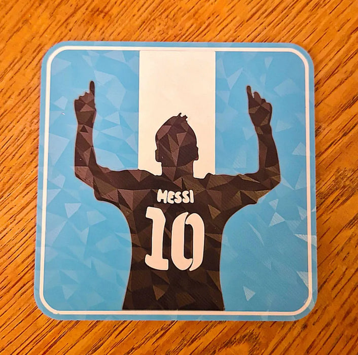 Set de 4 Posa vasos Messi Campeon