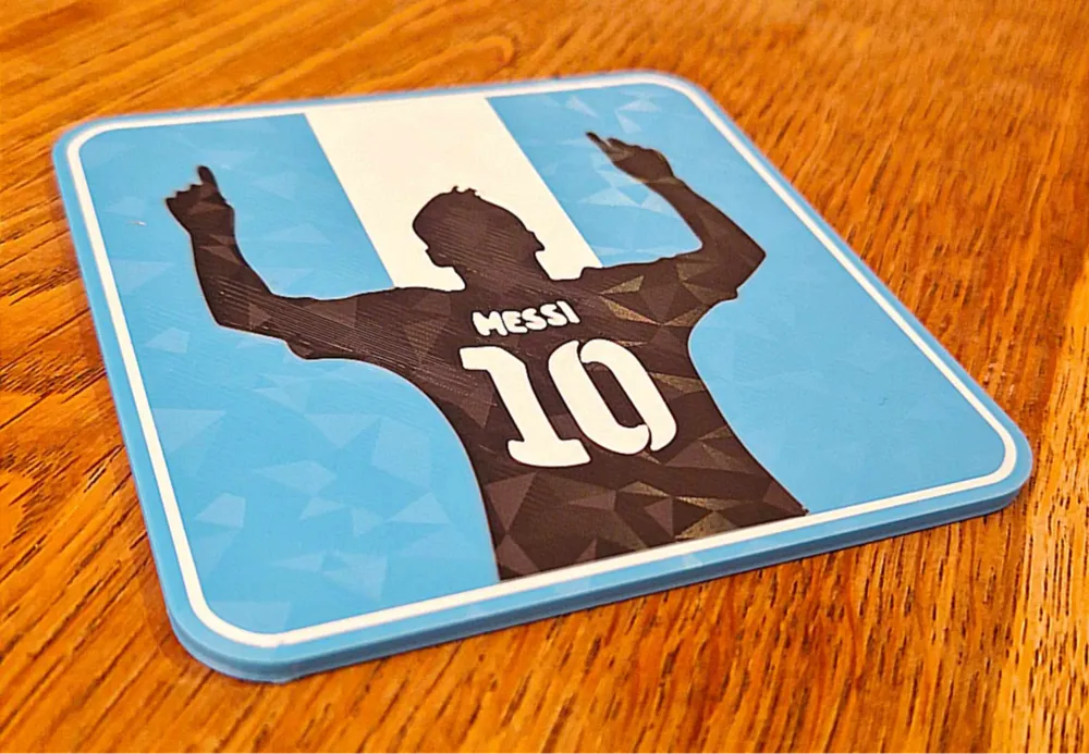 Set de 4 Posa vasos Messi Campeon