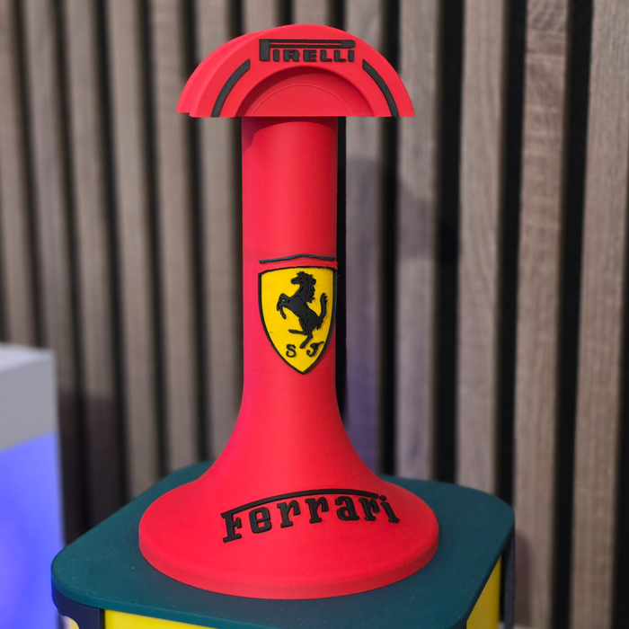 Soporte para auriculares con el logotipo del equipo de Fórmula 1