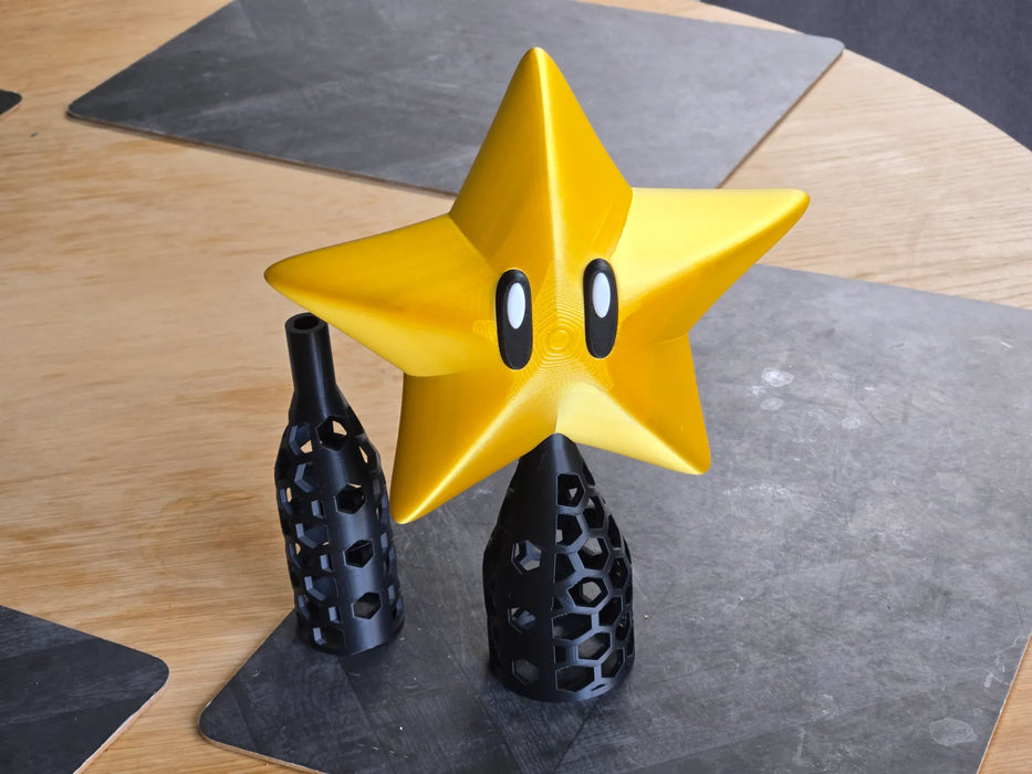 Adorno navideño para árbol de Navidad con estrella de Mario 64 impreso en 3D Chile - Figura decorativa personalizada impresa en 3D