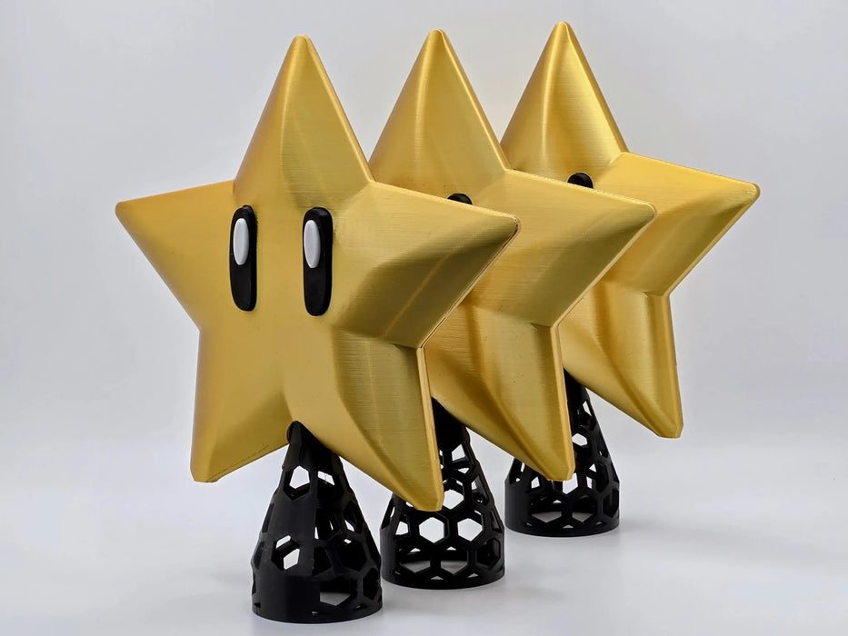 Adorno navideño para árbol de Navidad con estrella de Mario 64 impreso en 3D Chile - Figura decorativa personalizada impresa en 3D