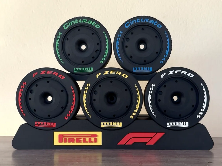 Neumaticos de Formula 1 con Base de Exhibicion