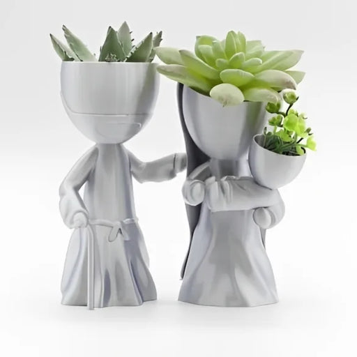 Maceta María y José impreso en 3D Chile - Figura decorativa personalizada impresa en 3D