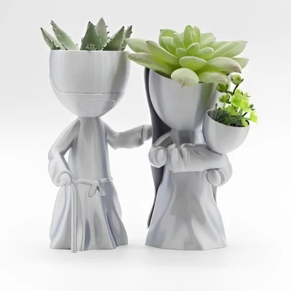 Maceta María y José impreso en 3D Chile - Figura decorativa personalizada impresa en 3D