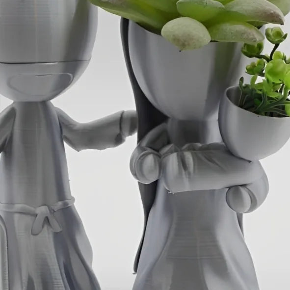 Maceta María y José impreso en 3D Chile - Figura decorativa personalizada impresa en 3D