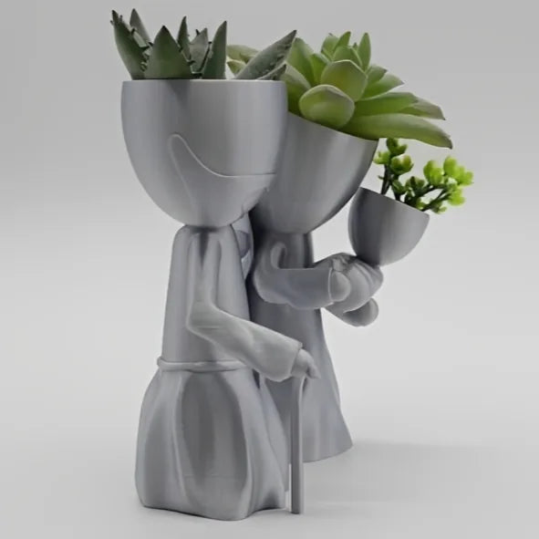Maceta María y José impreso en 3D Chile - Figura decorativa personalizada impresa en 3D