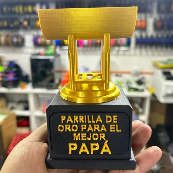 Trofeo Parrilla de Oro dia del Papá impreso en 3D Chile - Figura decorativa personalizada impresa en 3D