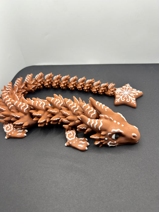 Dragón Jengibre Articulado 3D – Figura Flexible Decorativa