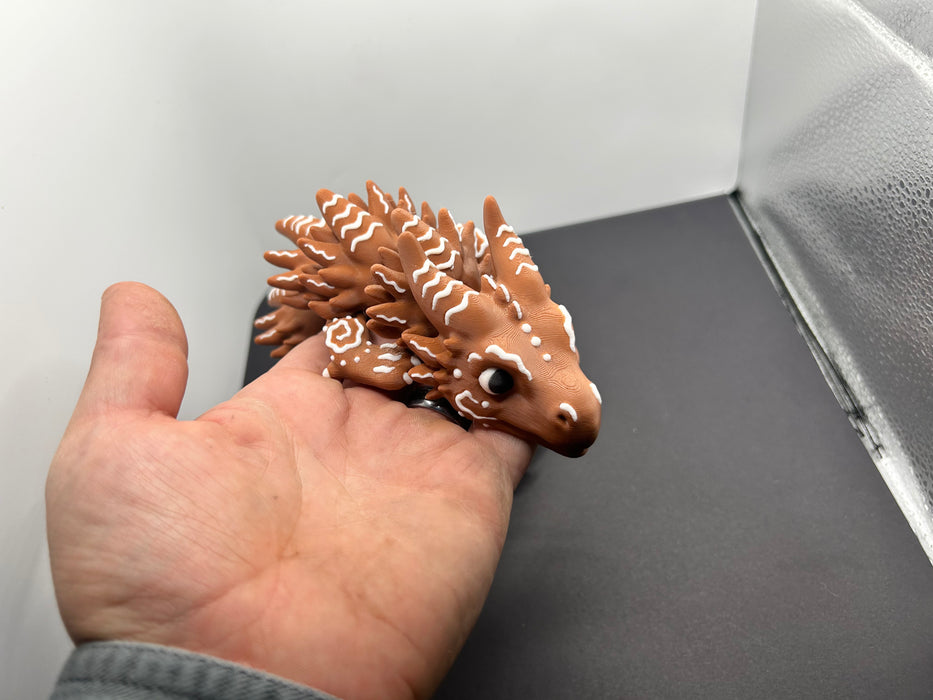 Dragón Jengibre Articulado 3D – Figura Flexible Decorativa