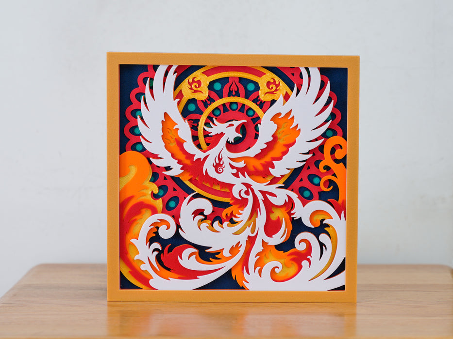 Escultura Fénix Renaciendo – Arte Decorativo en Capas