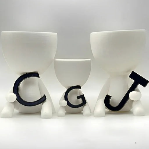Maceta Familia con Iniciales impreso en 3D Chile - Figura decorativa personalizada impresa en 3D