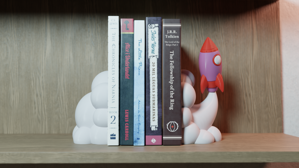 Sujetador de Libros de Cohete