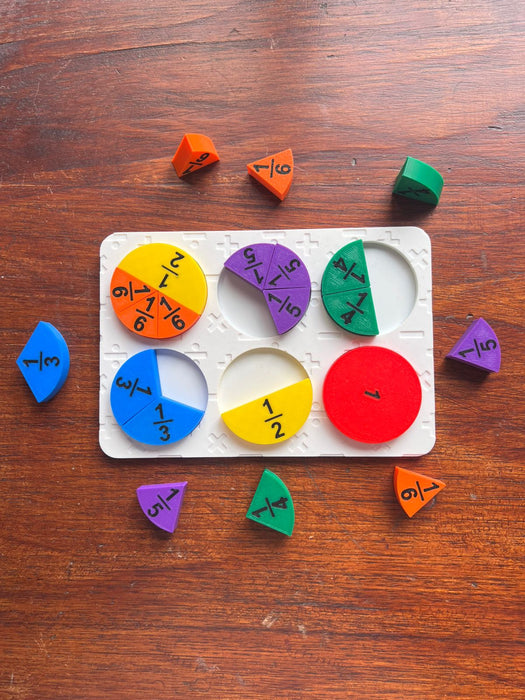 Juego de Fracciones Montessori 3D – Aprendizaje Didáctico para Niños
