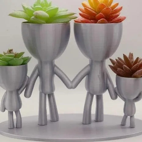 Maceta Familia 4 Integrantes impreso en 3D Chile - Figura decorativa personalizada impresa en 3D