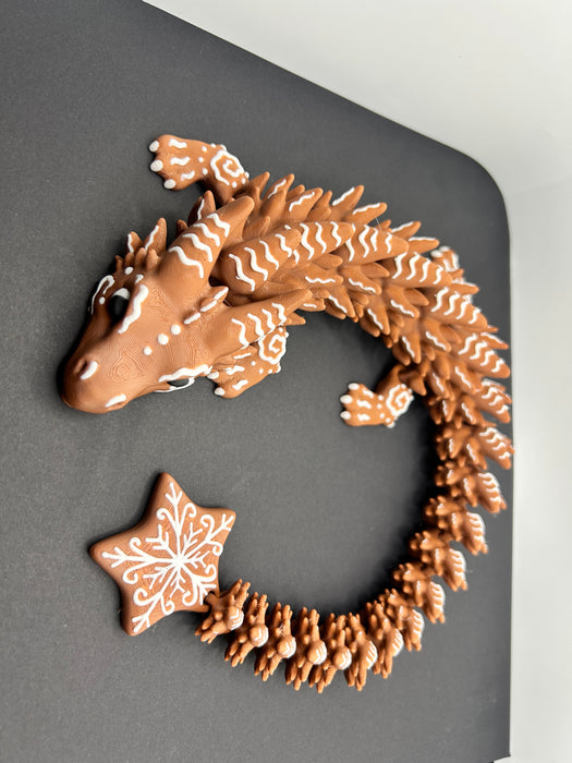 Dragón Jengibre Articulado 3D – Figura Flexible Decorativa