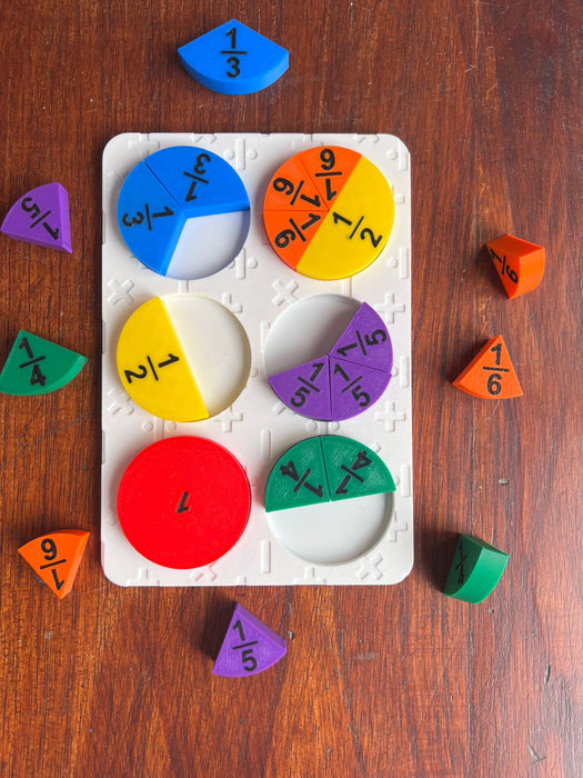Juego de Fracciones Montessori 3D – Aprendizaje Didáctico para Niños