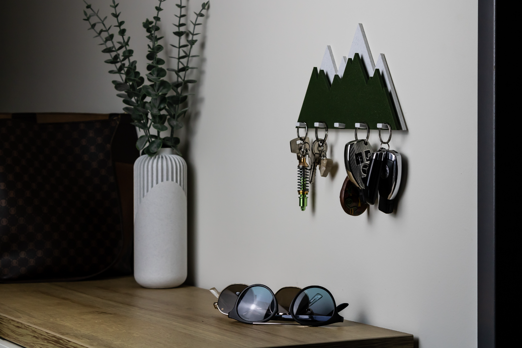 Portallaves Montaña – Soporte de Llaves Decorativo de Pared