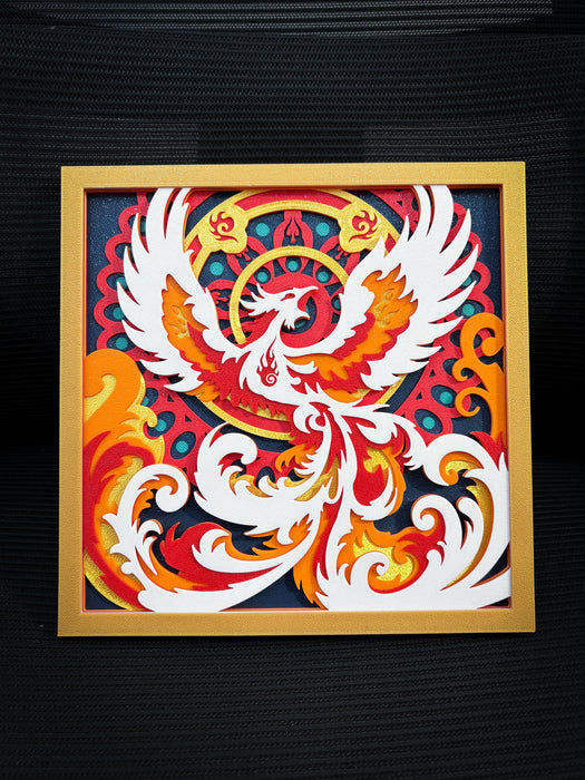 Escultura Fénix Renaciendo – Arte Decorativo en Capas