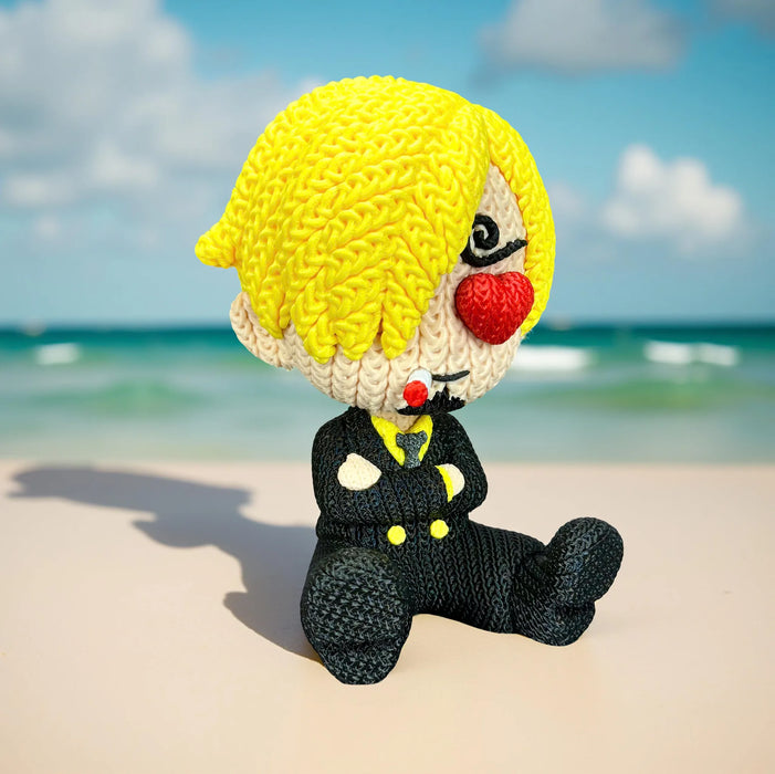 Figura Sanji efecto Crochet - One Piece impreso en 3D Chile - Figura decorativa personalizada impresa en 3D