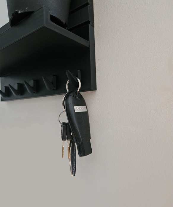 Portallaves Modular con Repisa – Organizador de Entrada de Pared