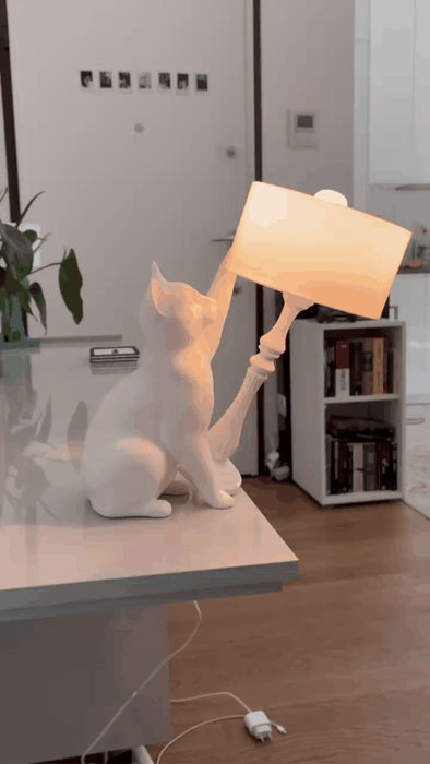 La lámpara de gravedad "Naughty Cat"