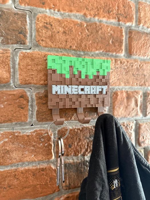 Perchero / Portallaves Minecraft – Soporte de Pared Gamer