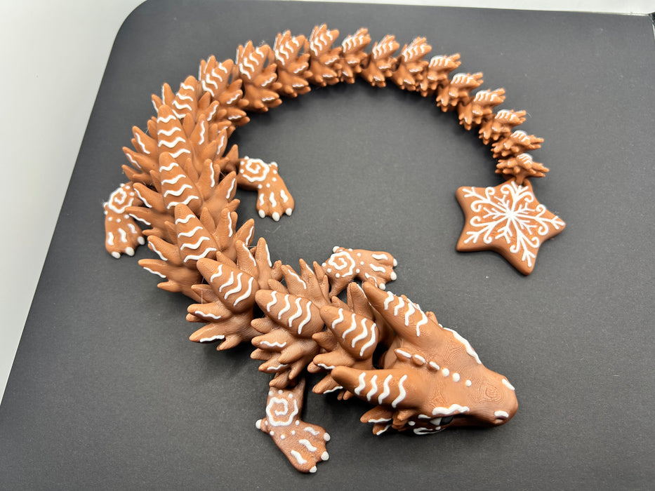Dragón Jengibre Articulado 3D – Figura Flexible Decorativa