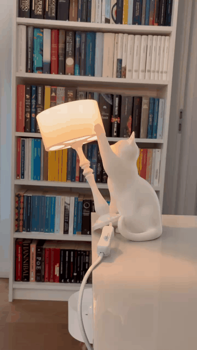 La lámpara de gravedad "Naughty Cat"