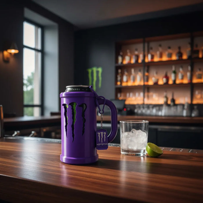 Kit Porta Latas 475ml Energéticas + Tapa Antiderrame + Llavero Abridor