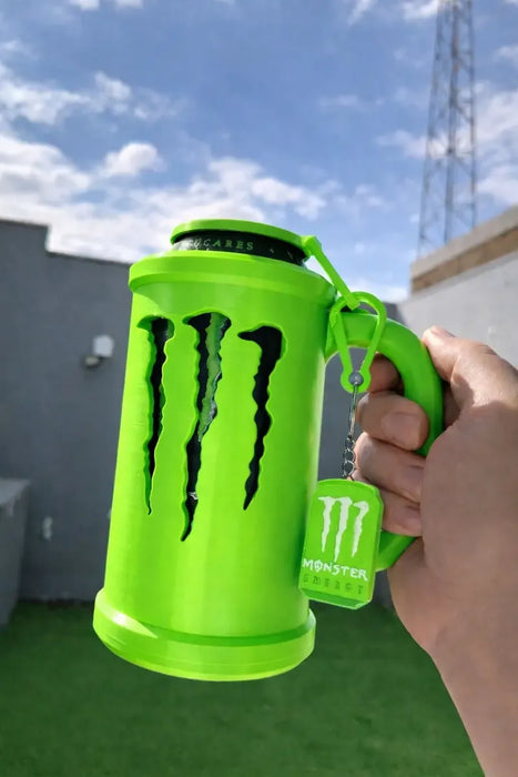 Kit Porta Latas 475ml Energéticas + Tapa Antiderrame + Llavero Abridor