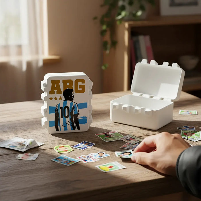 ( OFERTA CYBER)Caja De Figuritas Mundial Fifa 2026 Organizador Estuche